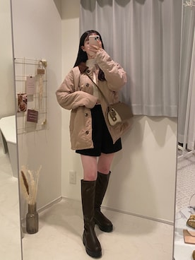 「GRL」｜「アイテム（ブルゾン）」を使った、ayachan❀さん（レディース・150cm）の秋コーディネート