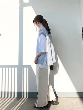 「プラスJ」｜「アイテム（サンダル）」を使った、ayachan❀さん（レディース・150cm）の夏コーディネート