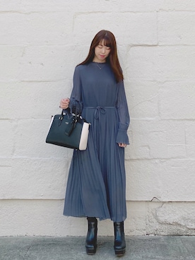 「& chouette（アンドシュエット）のアイテム（トートバッグ）」を使った、ayachan❀さん（レディース・150cm）の秋コーディネート