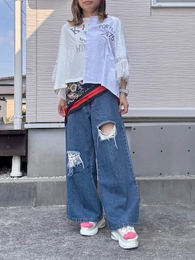 「etsinta（エシンタ）のアイテム」を使った、yukatoshibonさん（レディース・154cm）の夏コーディネート