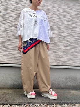「etsinta（エシンタ）のアイテム」を使った、yukatoshibonさん（レディース・154cm）の夏コーディネート