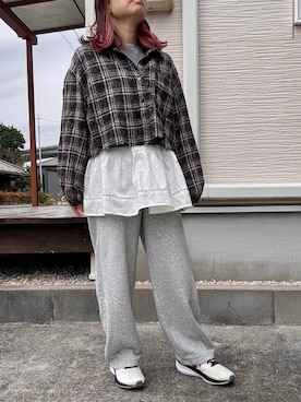 「JEANASIS（ジーナシス）のアイテム」を使った、yukatoshibonさん（骨格ウェーブ・レディース・154cm）の秋コーディネート