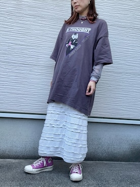 USED ROCK TEE/281576を使ったレディース人気ファッション