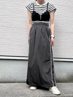 「JEANASIS（ジーナシス）のアイテム（その他トップス）」を使った、yukatoshibonさん（レディース・154cm）の夏コーディネート