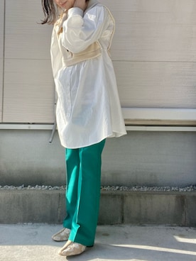 「JEANASIS（ジーナシス）のアイテム（その他シューズ）」を使った、yukatoshibonさん（レディース・154cm）の春コーディネート