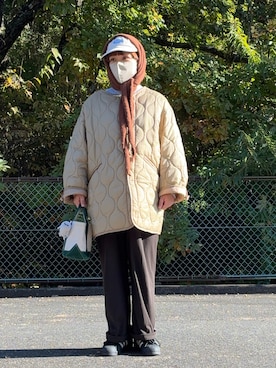 「L.L.Bean（エルエルビーン）のアイテム（トートバッグ）」を使った、miho さん（レディース・153cm）の秋コーディネート