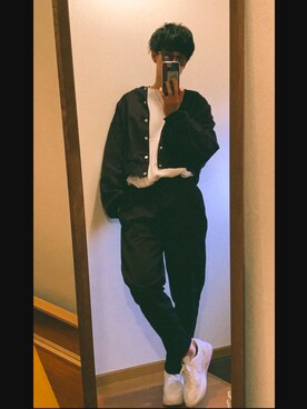 「kutir（クティール）のアイテム（ブルゾン）」を使った、Oryoさん（メンズ・178cm）の春コーディネート