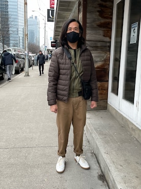 「J.CREW（ジェイクルー）のアイテム（MA-1）」を使った、smitten8さん（メンズ・175cm）の冬コーディネート