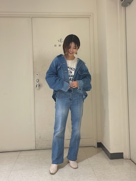 「cepo.」｜「アイテム（デニムジャケット）」を使った、imaiさん（レディース・153cm）の冬コーディネート