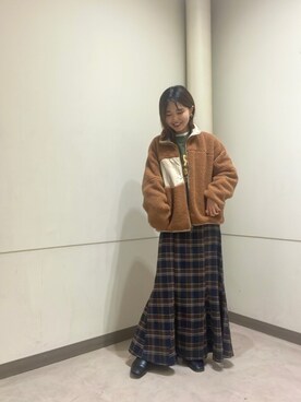「cepo（セポ）のアイテム（ブルゾン）」を使った、imaiさん（レディース・153cm）の冬コーディネート