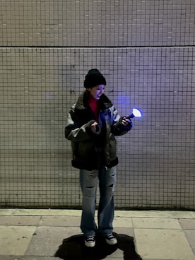 「SLY（スライ）のアイテム（ブルゾン）」を使った、KYさん（レディース・160cm）の冬コーディネート