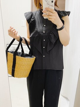 「OMNES（オムネス）のアイテム（バッグ）」を使った、saltaiaiさん（レディース・159cm）の夏コーディネート