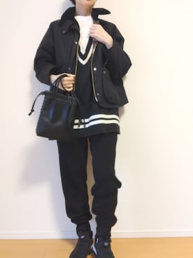 「FRAMeWORK（フレームワーク）のアイテム（ベスト）」を使った、Yui さん（レディース・158cm）の冬コーディネート