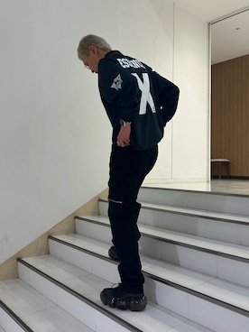 「ANDRAP（アンドラップ）のアイテム（パンツ）」を使った、knzさん（メンズ・178cm）の春コーディネート
