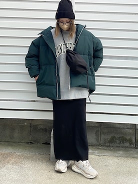 「SUGAR BISKET（シュガービスケット）のニットタイトスカート（スカート）」を使った、moyooonnさん（レディース・152cm）の冬コーディネート