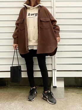 「GeeRA（ジーラ）のアイテム（その他アウター）」を使った、moyooonnさん（レディース・152cm）の秋コーディネート