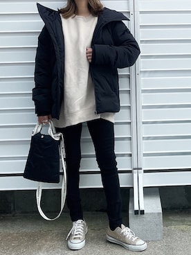 「Starting Over（スターティングオーバー）のアイテム（ダウンジャケット/コート）」を使った、moyooonnさん（レディース・152cm）の秋コーディネート