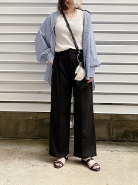 「rectangle（レクタングル）のアイテム（ショルダーバッグ）」を使った、moyooonnさん（レディース・152cm）の春コーディネート