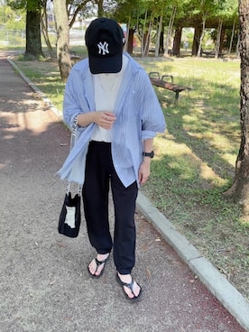 「アイテム（Tシャツ/カットソー）」を使った、moyooonnさん（レディース・152cm）の秋コーディネート