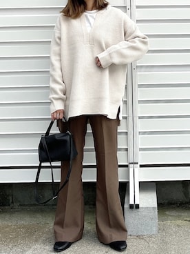 「vis-`a-vis（ビサビ）のアイテム（パンツ）」を使った、moyooonnさん（レディース・152cm）の冬コーディネート