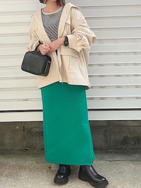「アイテム（デジタル腕時計）」を使った、moyooonnさん（レディース・152cm）の秋コーディネート