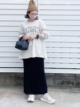 「SUGAR BISKET（シュガービスケット）のニットタイトスカート（スカート）」を使った、moyooonnさん（レディース・152cm）の秋コーディネート