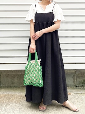 「URBAN RESEARCH Sonny Label（アーバンリサーチサニーレーベル）のアイテム（ワンピース/ドレス）」を使った、moyooonnさん（レディース・152cm）の春コーディネート