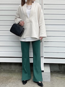 「テチチ(Te chichi)」｜「アイテム（スウェット）」を使った、moyooonnさん（レディース・152cm）の春コーディネート