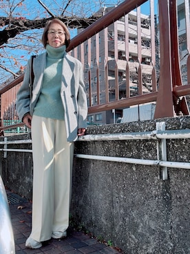 「アイテム（トップス）」を使った、Noriko Kurokawaさん（レディース・164cm・60代）の冬コーディネート