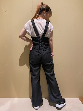 「Green　Parks（グリーンパークス）のアイテム（オールインワン・サロペット）」を使った、さ り ーさん（レディース・154cm）の夏コーディネート