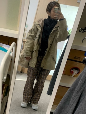 「Alpha Industries（アルファインダストリーズ）のアイテム（ジャケット/アウター）」を使った、さぼまま㊻さん（レディース・158cm）の冬コーディネート