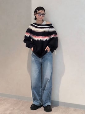 「eL（エル）のアイテム（パンツ）」を使った、つーさんさん（レディース・164cm）の秋コーディネート