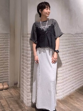 「キャミソール」｜つーさんさん（レディース・164cm）の春コーディネート