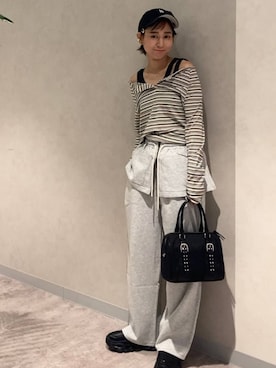 「アイテム（ボストンバッグ）」を使った、つーさんさん（レディース・164cm・30代）の夏コーディネート