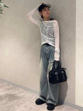 「アイテム（ボストンバッグ）」を使った、つーさんさん（レディース・164cm・30代）の夏コーディネート