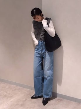 「アイテム（ベスト）」を使った、つーさんさん（レディース・164cm・30代）の秋コーディネート