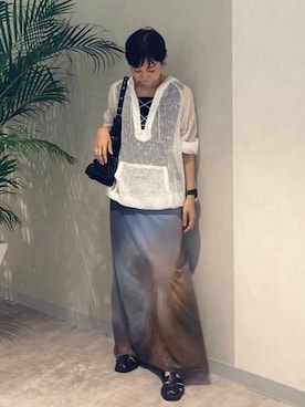 「アイテム（パーカー）」を使った、つーさんさん（レディース・164cm・30代）の夏コーディネート