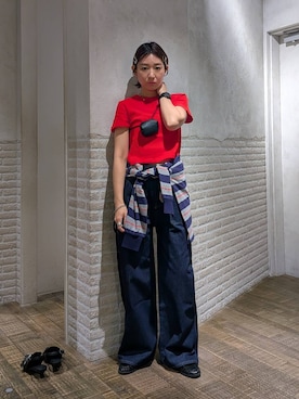 「eL（エル）のアイテム（パンツ）」を使った、つーさんさん（レディース・164cm）の冬コーディネート