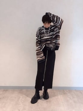 「JEANASIS（ジーナシス）のアイテム（スカート）」を使った、つーさんさん（レディース・164cm）の秋コーディネート