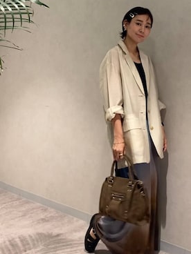 「アイテム（ボストンバッグ）」を使った、つーさんさん（レディース・164cm・30代）の夏コーディネート
