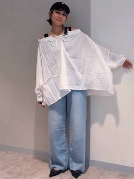 「アイテム（デニムパンツ）」を使った、つーさんさん（レディース・164cm・30代）の夏コーディネート