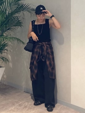 「アイテム（スウェットパンツ）」を使った、つーさんさん（レディース・164cm・30代）の夏コーディネート