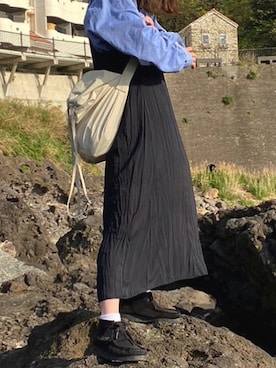 「海」｜「アイテム（ブーツ）」を使った、🍊さん（レディース・156cm）の春コーディネート