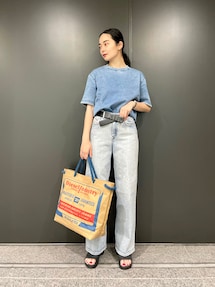 DIESEL ユニセックス デニム ショッパーバッグ L DIESEL（ディーゼル）の「ユニセックス デニム ショッパーバッグ