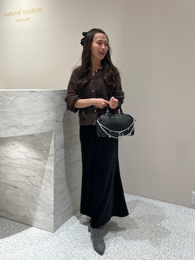 「natural couture（ナチュラルクチュール）のアイテム」を使った、おまいさん（レディース・152cm）の秋コーディネート