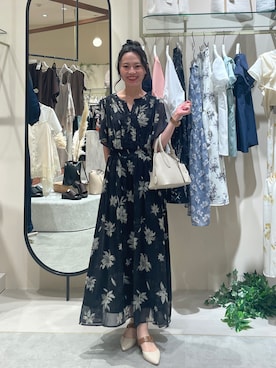 「フレアワンピース」｜おまいさん（レディース・152cm）の春コーディネート