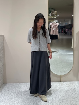 「アイテム（カーディガン/ボレロ）」を使った、おまいさん（レディース・152cm・20代）の夏コーディネート