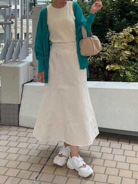 「NIKE（ナイキ）のナイキ アクア リフト ウィメンズシューズ / スニーカーサンダル / W NIKE AQUA RIFT（サンダル）」を使った、おまいさん（レディース・152cm）の夏コーディネート