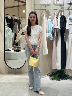 「カラーバッグ」｜おまいさん（レディース・152cm）の春コーディネート