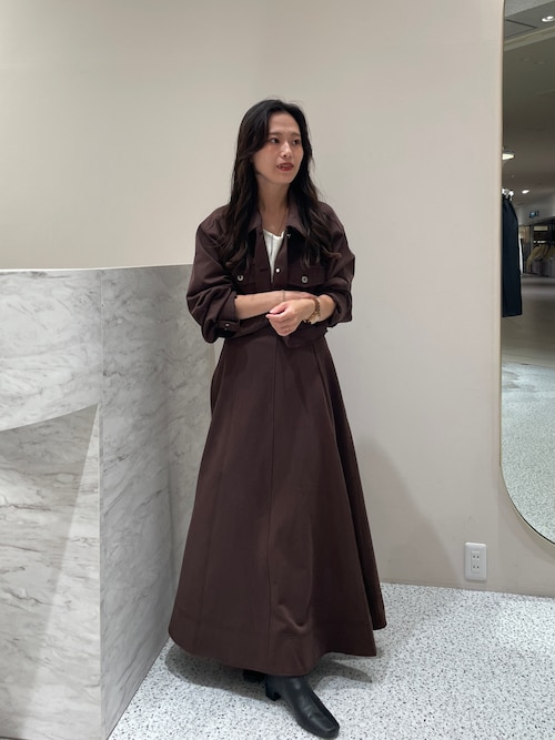 デニム風ショート丈ブルゾン（ブルゾン）｜natural couture